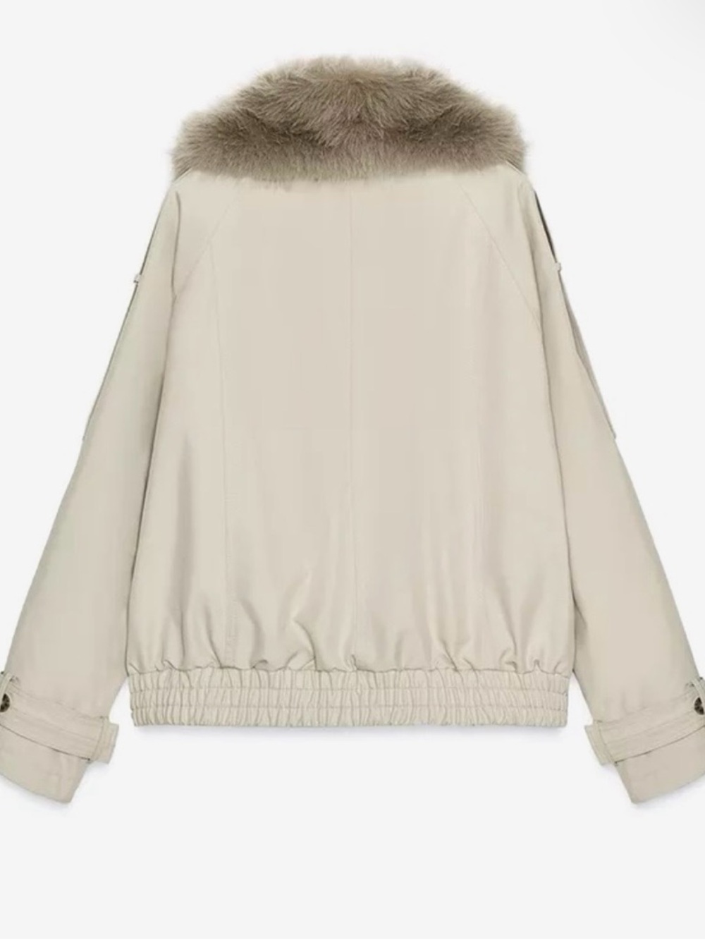 Zara Double-Breasted Trench Coat with  Detachable Faux Fur Collar. NWT size Smal - Picture 4 of 8
